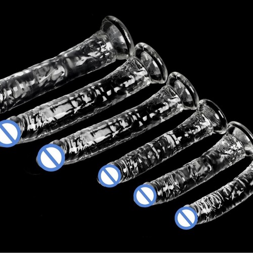 SNAILAGE Classic artificial dildo, ballless dildo, high quality TPE material, crystal clear white for women