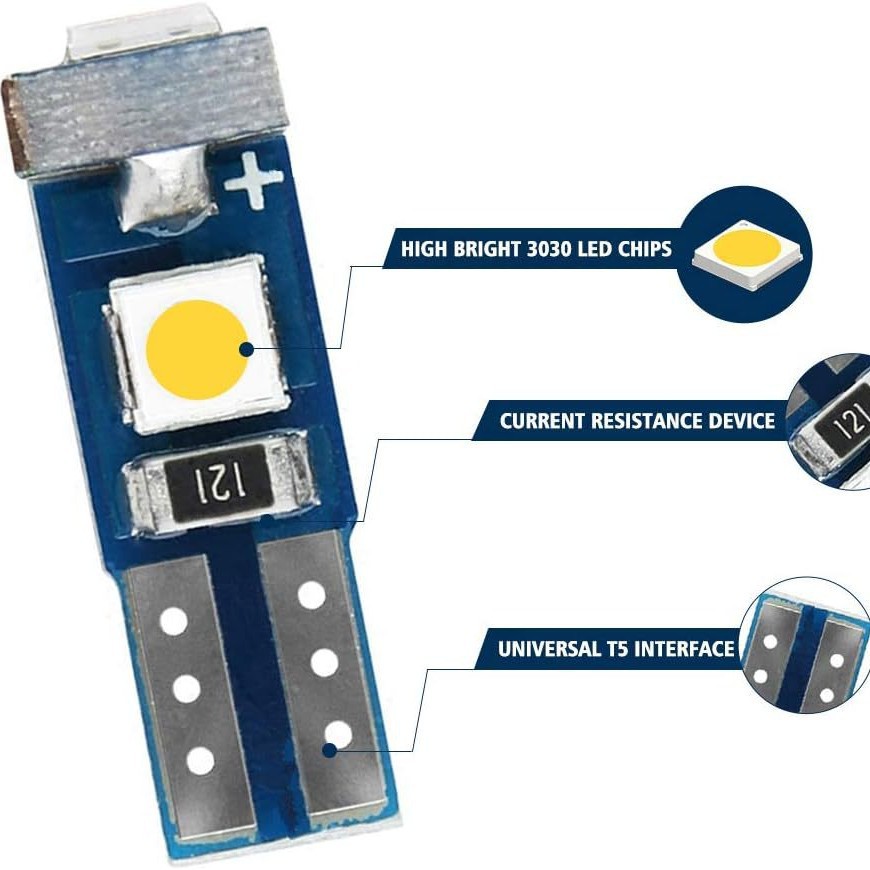 Transfronterizo T5 - 3030 - 3SMD lámpara de instrumentos LED aire acondicionado lámpara de botón lámpara interior lámpara de lámpara de lámpara image 6