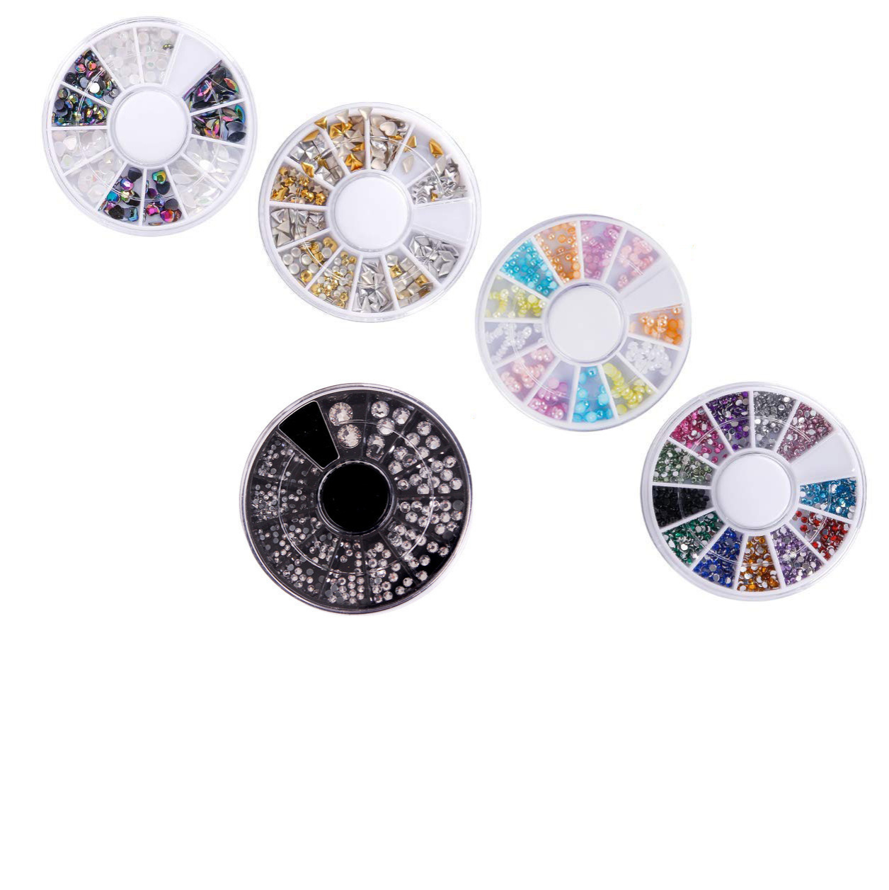 Traje de Arte de uñas transfronterizo hilo de oro y plata caja redonda joyería punto taladro pluma herramienta de Arte de uñas cuidado conjunto completo traje