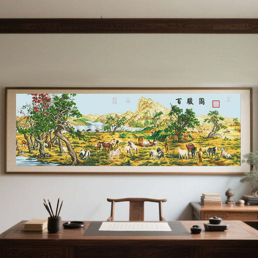 [Antigua tela de seda] Mona Lisa real bordado cruzado de 100 cuadros de nuevo estilo chino de alto nivel bordado cruzado grande image 1