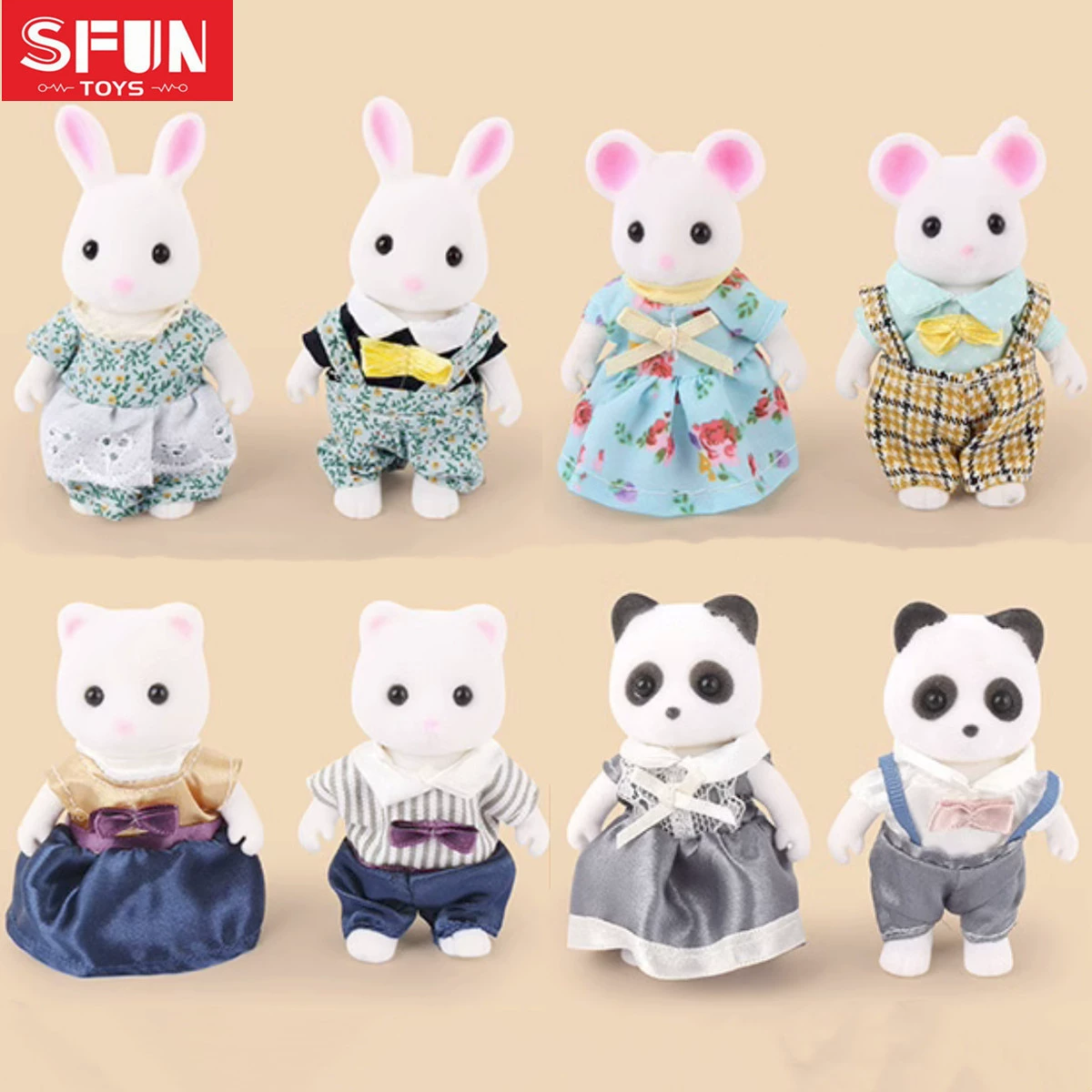 Villa, set, small family toy