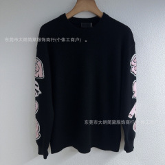 顶~级版本香家25秋冬新款针织套头撞色图案立体logo设计时髦慵懒