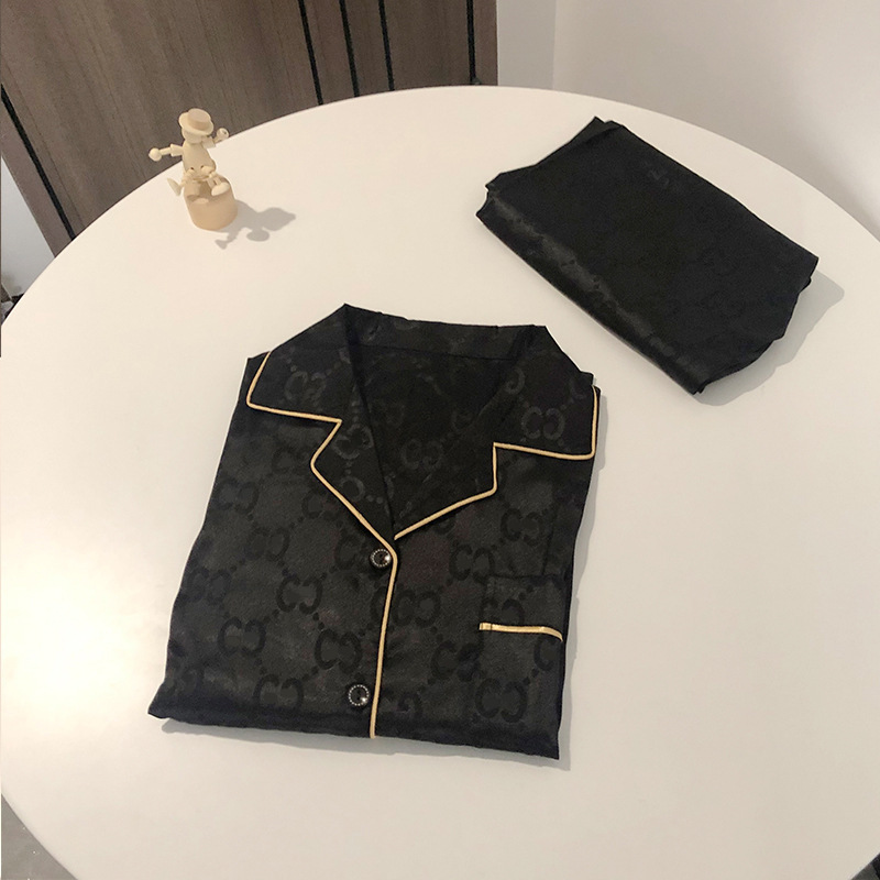 2025 pijamas nuevos para hombre, primavera y otoño, manga larga, seda helada, talla grande, conjunto de dos piezas, ropa fina de seda para el hogar de verano