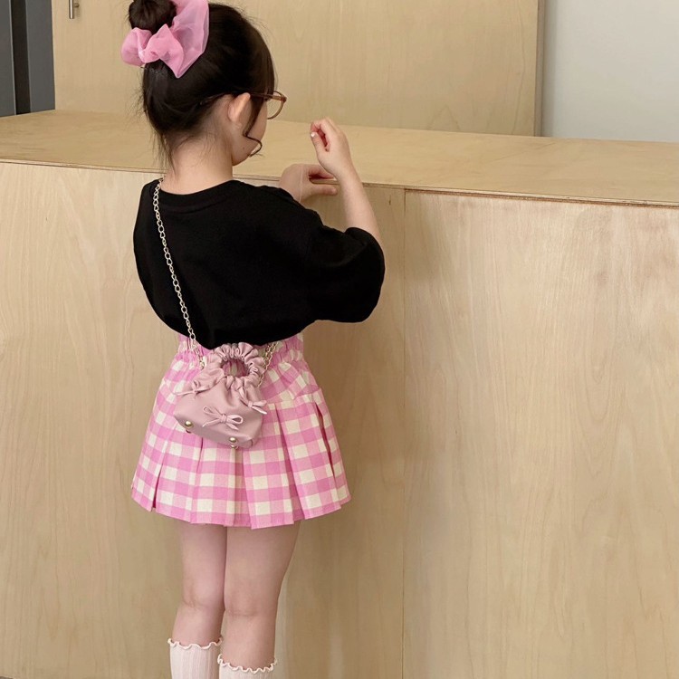 Nuevo bolso para niños dulce arco pequeña princesa anillo bolso de mano cadena de moda mini bolso de nube bebé