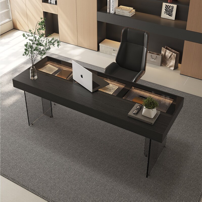 Suspended Tempered Acrylic Desk Home Office Computer Desk Acrylic Glass Living Room Simple Tempered Glass