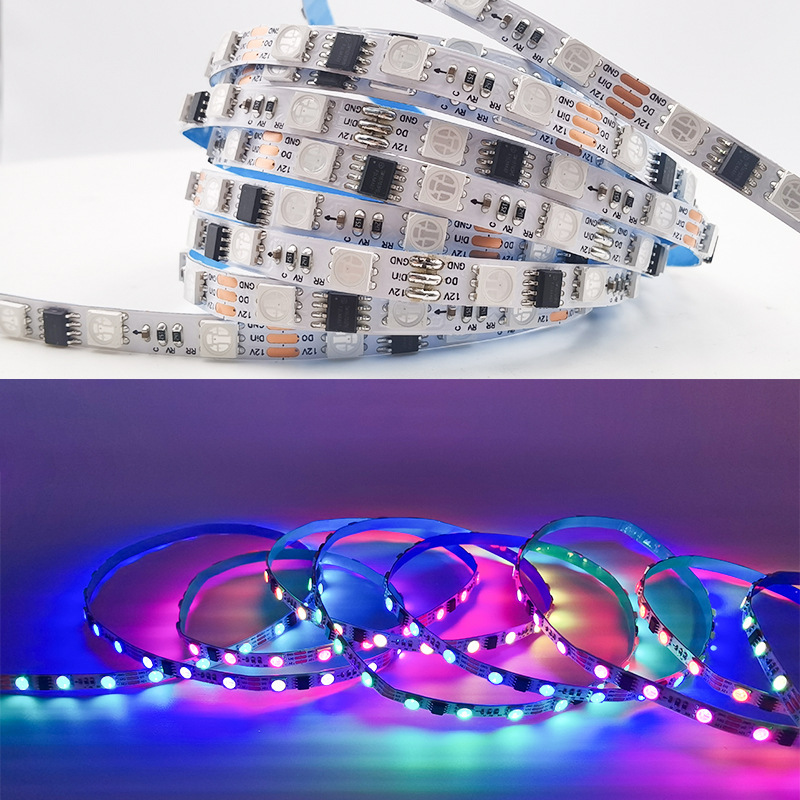 6mm狭板幅幻彩流水灯5050rgb外付けWS2811シリコンチューブledライトバー12V60ライト付き|undefined