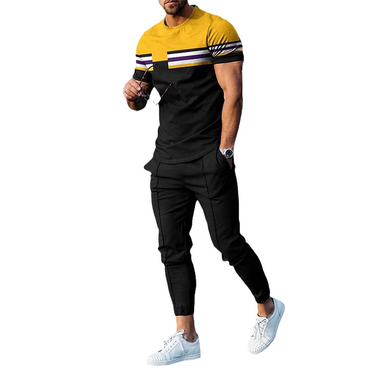 Herren Sport Set Kurzarm Mit 3d Digitaldruck Design_voghion.com