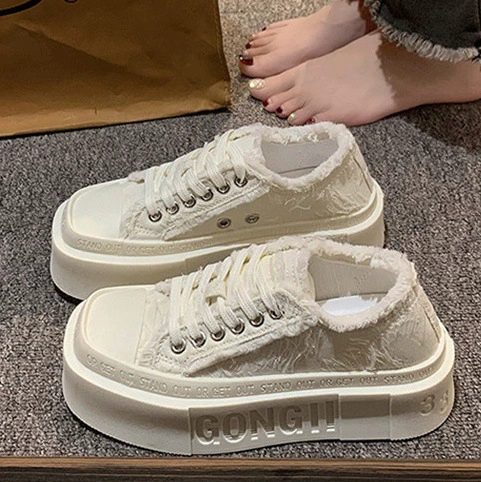 Модные всесезонные премиальные кеды из канваса с бахромой, стильные женские кроссовки, удобная женская спортивная обувь