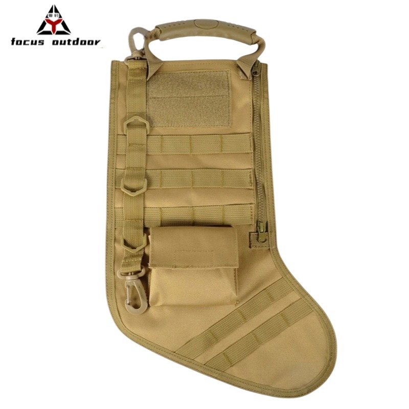 Bolsa de calcetines de Navidad tácticos de montaje MOLLE para exteriores