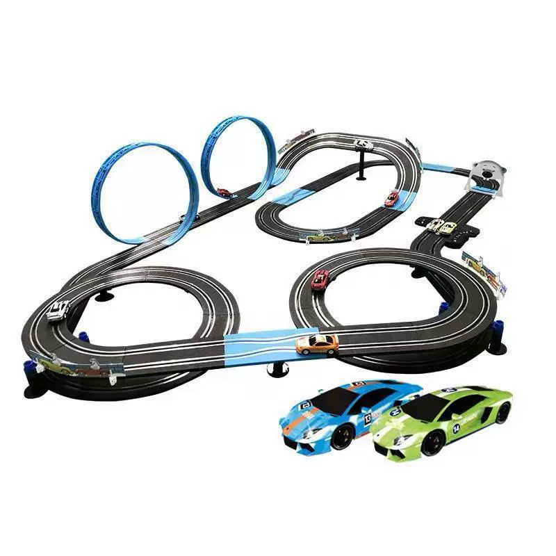 Олимпийский гоночный электромобиль с рельсами для двухэтажных автомобилей, транспорт, метро, игрушечная машина, дистанционное управление