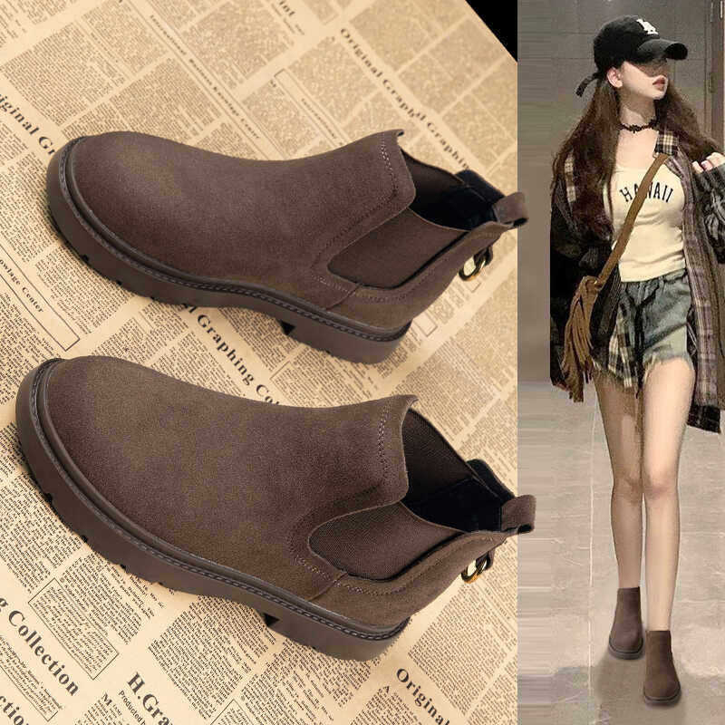 Genuine Leather Martin Boots for Women, Women's Short Boots, 2026 New Thick-Soled Chelsea Boots, Summer Women's Boots Genuine Leather Martin Boots for Women, Women's Short Boots, 2026 New Thick-Soled Chelsea Boots, Summer Women's Boots