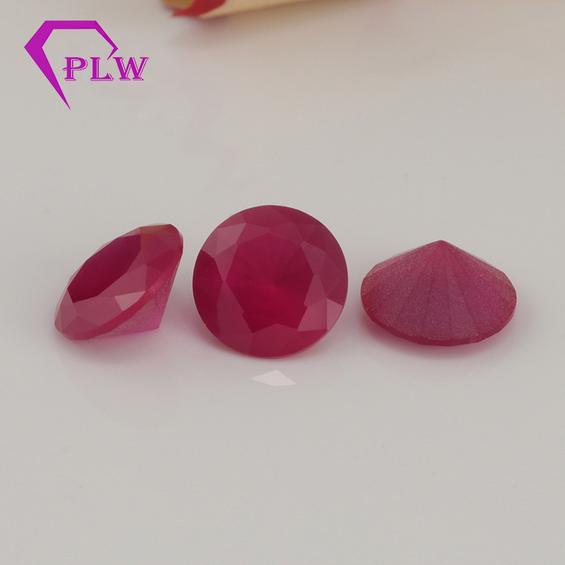 Round 5# red corundum frosted bare stone artificial ruby red corundum sand ring face jewelry with stone wholesale Round 5# red corundum frosted bare stone artificial ruby red corundum sand ring face jewelry with stone wholesale