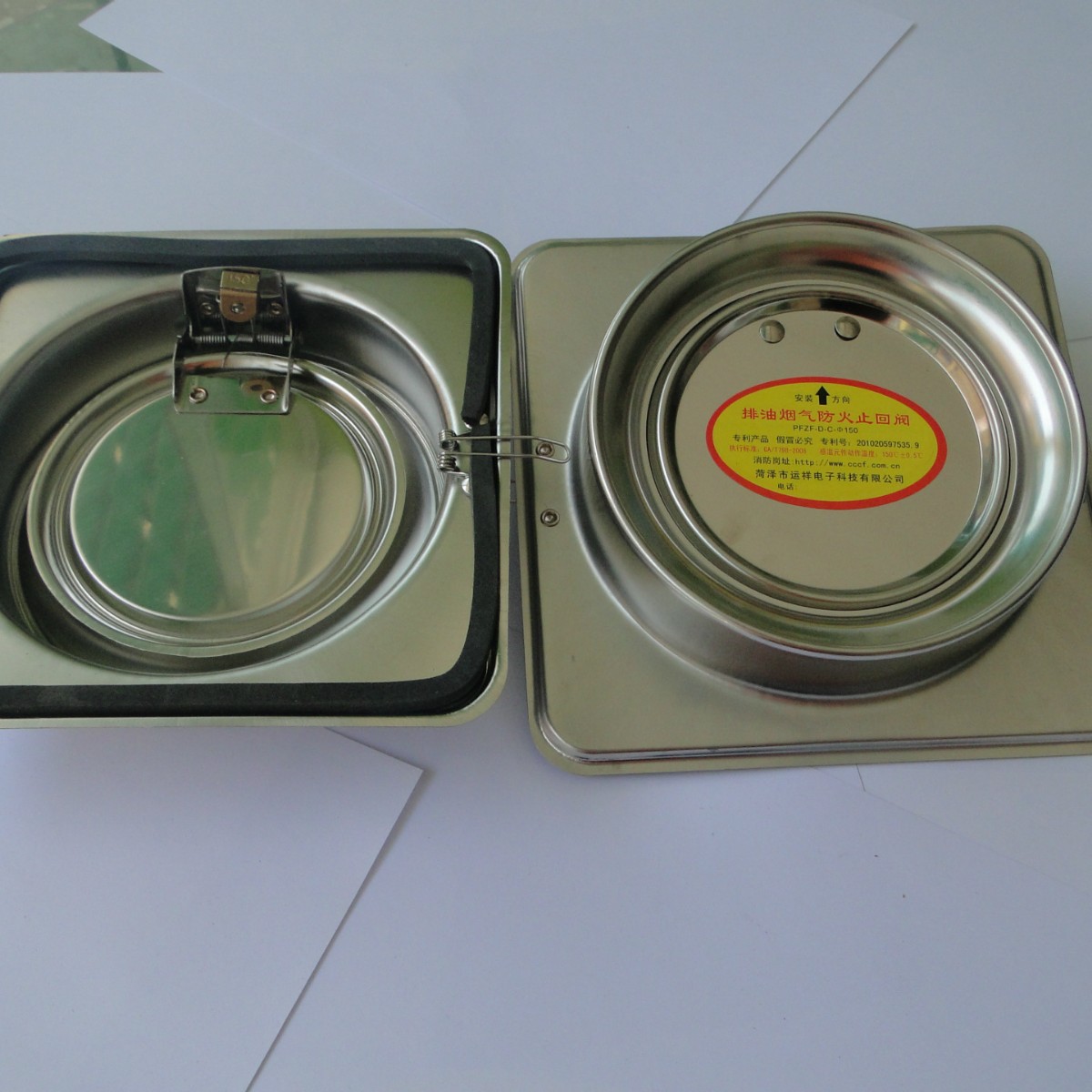 运祥150不锈钢公共厨房烟道止逆阀抽油烟机止回阀防火阀工程专用