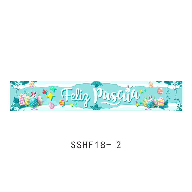 Banderas de Pascua transfronterizas, decoraciones de fiestas navideñas, banderas colgantes, huevos, conejitos, diseño de patio, banderas, pancartas personalizadas