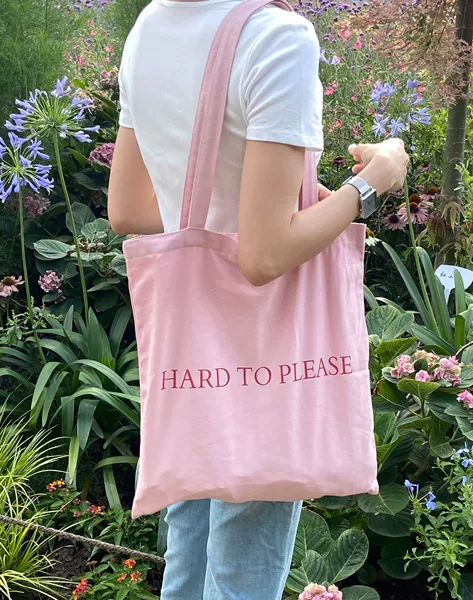 Pink HARD-letter single shoulder