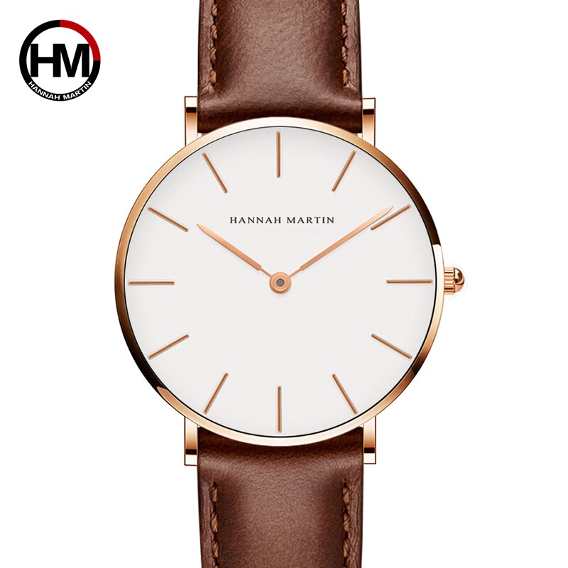 Hannah Martin brand women's watch waterproof 36mm dial design simple fashion Joker cross-border watch wholesale