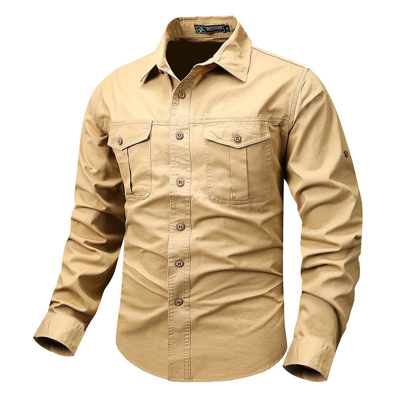 Camisas de trabajo chaqueta chaqueta hombre 2024 primavera y otoño estilo japonés relajado casualidad de color sólido chaqueta de manga larga chaqueta hombre