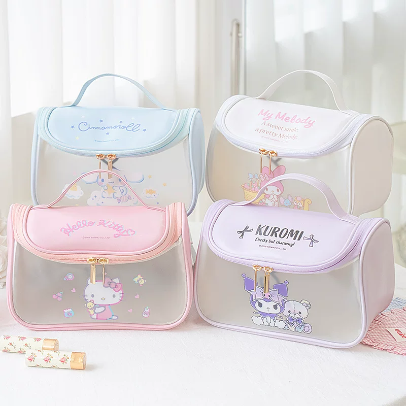 三丽鸥 Hello kitty, подлинная высокая качество вместительная милая косметичка для путешествий