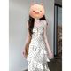 French Style Pure Desire Wave Point Sling dress Women's Summer New Style Beautiful Ruffled Waist Slimming Skirt for Women