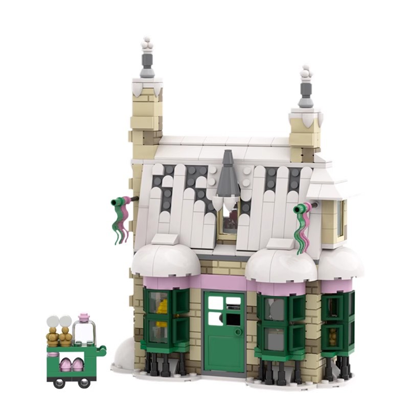 MOC building blocks compatible with Lego 46627 honey Duke candy shop suit toy puzzle puzzle building Street View