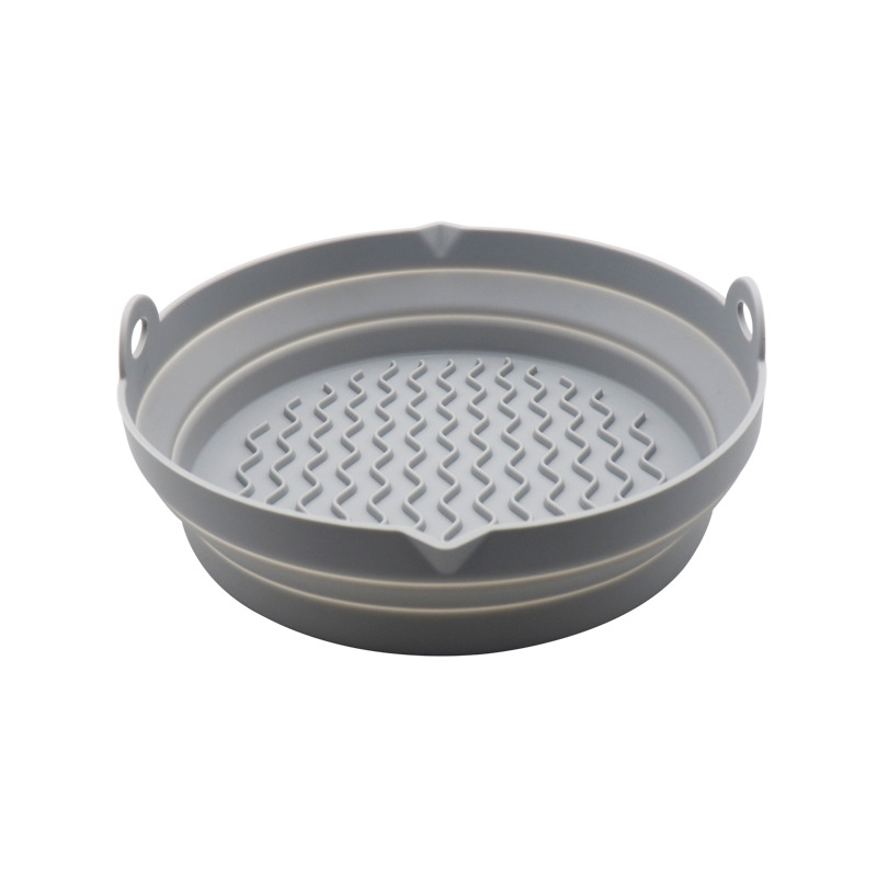 Bandeja de almohadilla de olla de freidora de aire de silicona transfronteriza bandeja de horno plegable freidora multifuncional almohadilla resistente al calor de alta temperatura