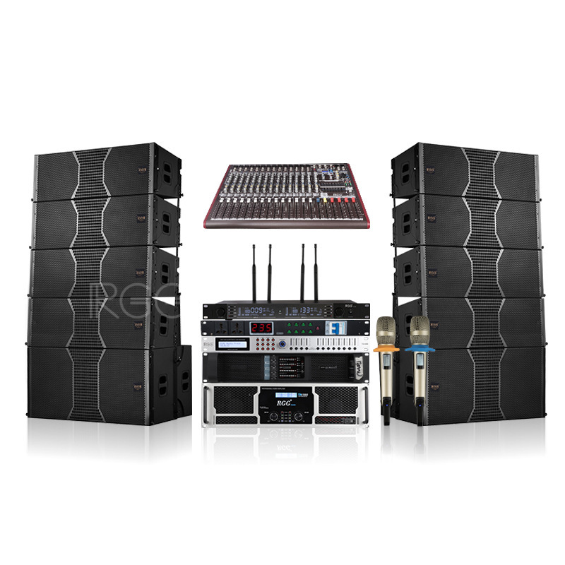 Audio de matriz de línea RGG Doble de doce pulgadas Escenario grande al aire libre Equipo de audio de matriz de línea profesional Altavoces Fábrica completa