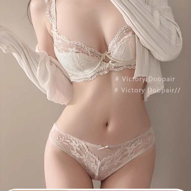 Pure Desire Style Underwear for Women, Small Bust Push-Up, Summer Thin Style, Minimizing for Large Busts, 2025 New Sexy Bra Set