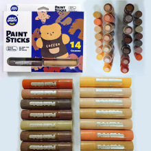 大地色速干蜡笔肤色固体水粉棒可洗无毒DIY手工创作画画水性环保