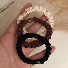 新款高弹力发绳耐用皮套百搭发圈黑色小肠圈马尾头绳橡皮筋头饰