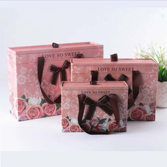 禮盒包裝盒空盒子抽拉式結婚伴手禮盒生日精緻高檔蝴蝶結花盒