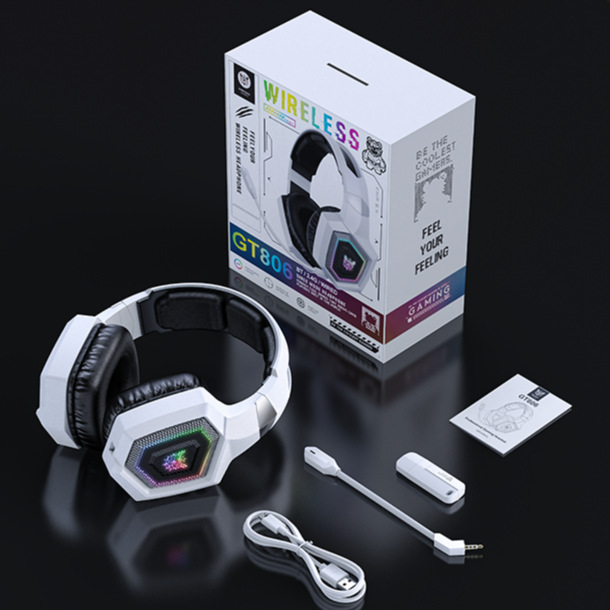 Audífonos Gamer de Diadema GT806 Inalámbricos con Reducción de Ruido y Micrófono para Videojuegos image 8