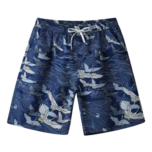23 New Wholesale Beach Pants Men's Loose Boxer Quick-drying Swimming Pants Five-Fifth Large Size Couple Style Beach Vacation Shorts