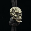 美式创意黄铜做旧机械骷髅头刀坠EDC伞绳挂坠DIY白铜饰品工艺批发|ms