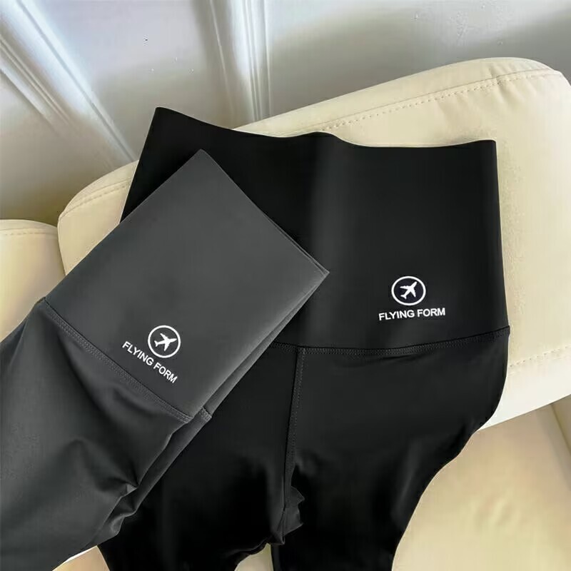 Spring and Autumn Shark Pants Women's High Waist Slimming Yoga Pants Peach Butt Barbie Pants Belly Controlling Butt Lifting Pants Seamless Leggings