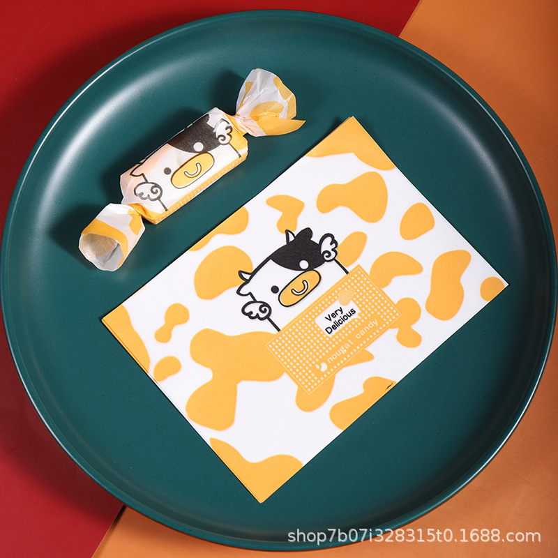 Papel de embalaje de papel de turrón embalaje de papel de caramelo embalaje de papel de turrón papel de caramelo de arroz glutinoso 100 piezas