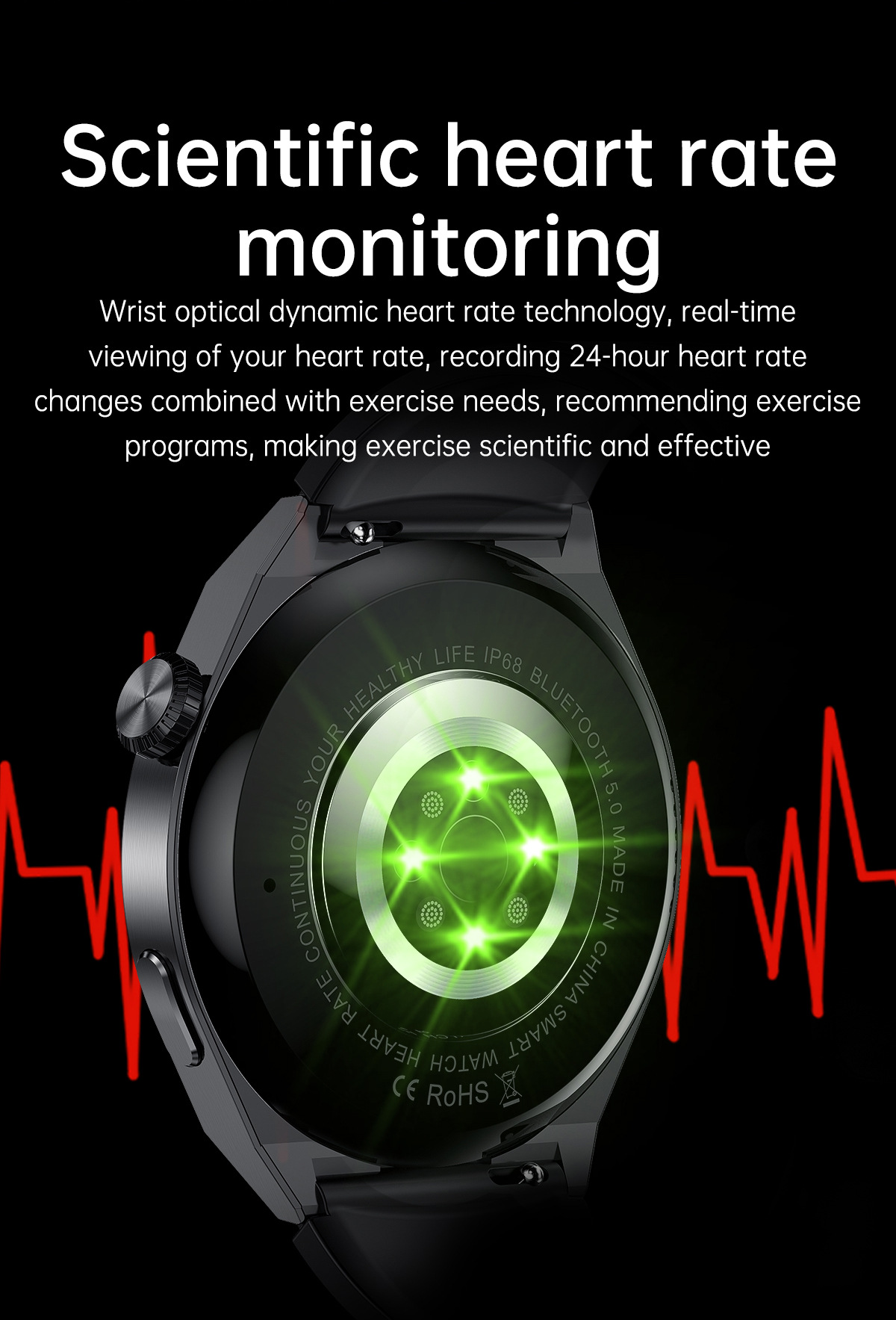 GT3PRO Smart Watch Bluetooth Anruf Herzfrequenz kabelloses Aufladen_voghion.com