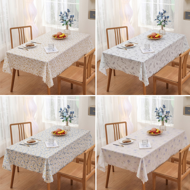 TPU manteles de mesa impermeables, a prueba de aceite, anticontaminación, viento pastoral, flores trituradas, mesa de té, mesa de mesa, mesa de mesa, mesa de mesa, comercio exterior al por mayor