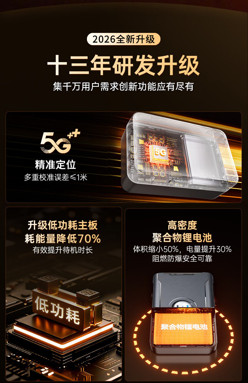 Cross-Border Popular Car-Mounted Satellite Gps Locator, Car Anti-Theft 5g No-Installation Strong Magnetic Gps Tracking Device