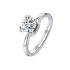 Fashionable classic adjustable wedding ring for beloved, light luxury style, one carat