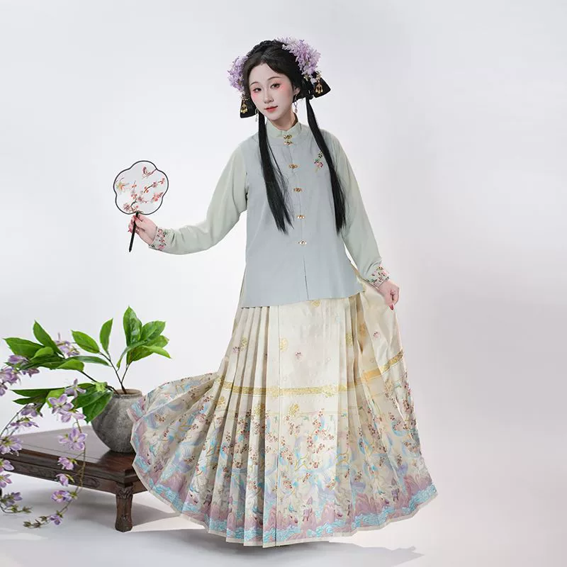 Имитация цветов 2024 новая лапша Китайская юбка утолщенная