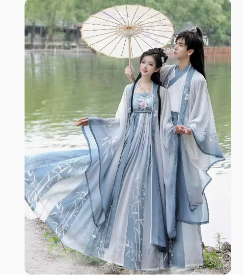 Hanfu Мужская и Женская Новинка 2023 года, юбка Qianyi Xia Tang в стиле чебулы, юбка в стиле Цзинь, юбка до талии, Старинное платье для пары