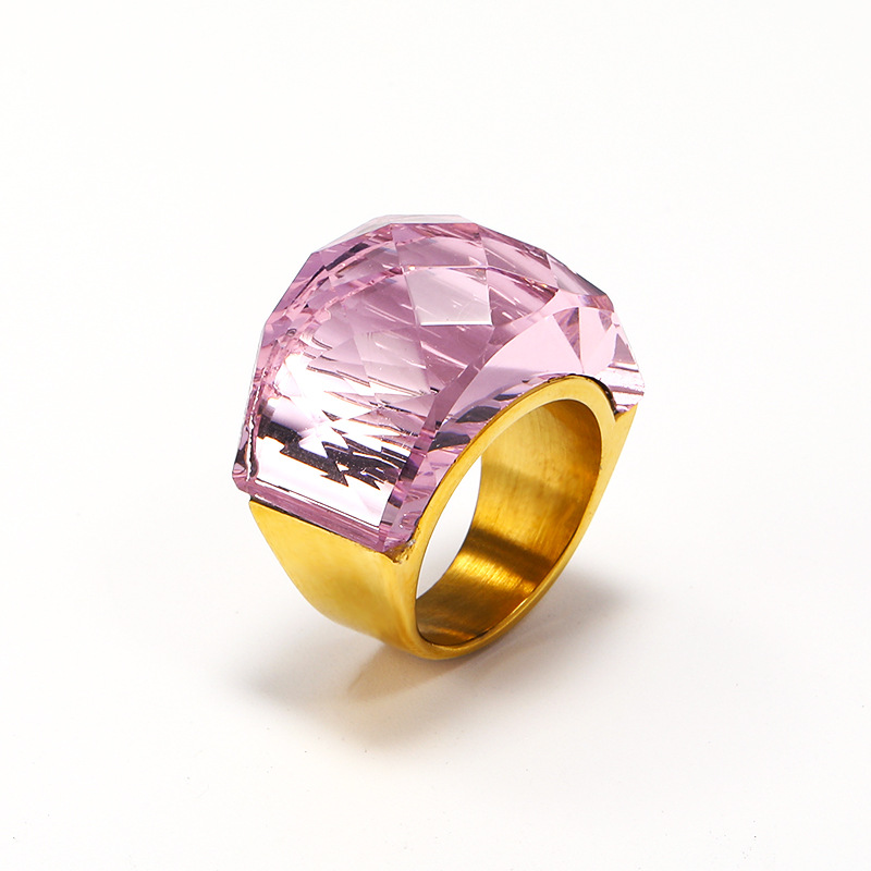 18g Weight Rhinestones Inlay Material Rings Classification 1 Piece Quantity Holiday, Daily Occasion Titanium Steel Material Color Block Pattern Men's Gender Inlay Design Simple Style, Classic Style Style Simple Style Classic Style Color Block Titanium Steel Inlay Rhinestones Men's Rings 3