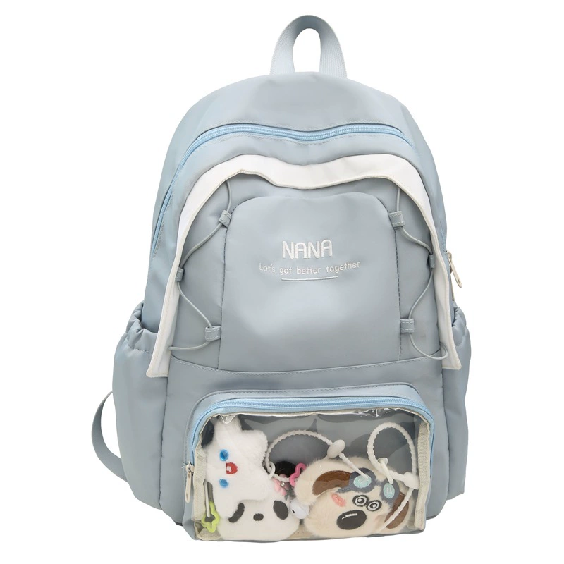 Универсальный вместительный рюкзак для отдыха, нейлон школьная сумка, тренд сезона
