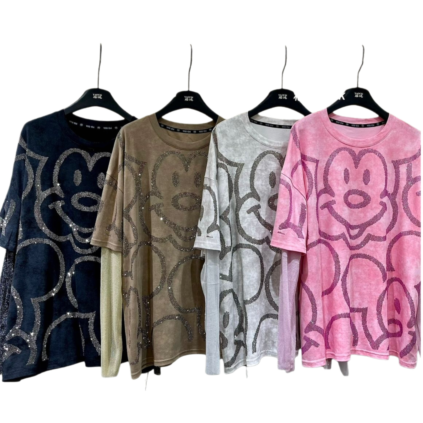 Transfronterizos europeos y americanos ropa de mujer camiseta de manga corta para mujeres otoño y invierno suelta ropa de mujer de tamaño medio y largo chaqueta de moda image 6