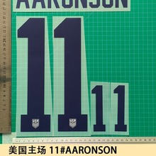 A+ 成人装 2022美国主场 11#AARONSON球衣号字母烫画号码热转