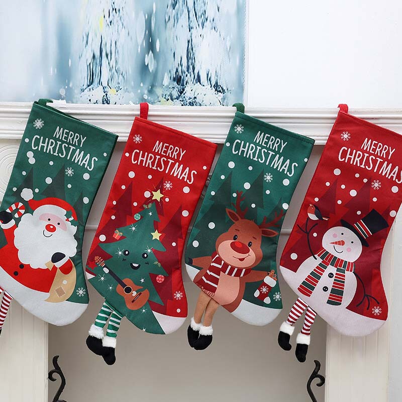 New Christmas Socks Decorative Gift Bag Christmas Children's Gift Socks Christmas Tree Pendant Home Decoration Pendant