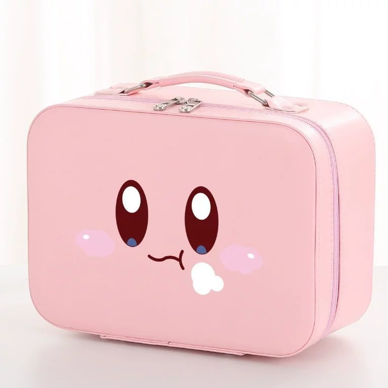 Handheld capacious cosmetic bag with down, custom-made