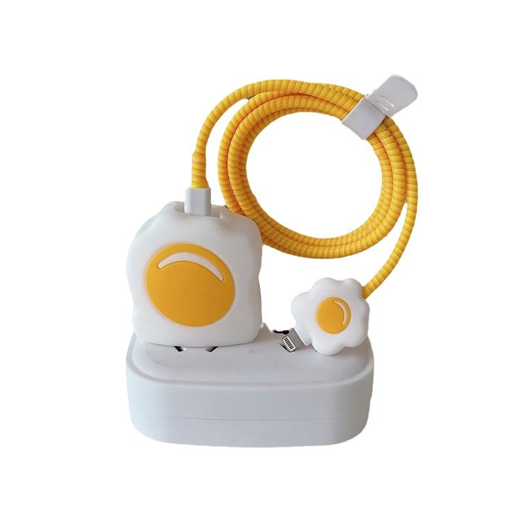 2023 nuevo cargador de dibujos animados cubierta protectora adecuada para Apple carga rápida cabeza 18/20W estándar europeo estándar americano aplicable