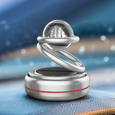 Car Perfume Aromatherapy Car Aromatherapy Creative Car - suspended-planet-silver