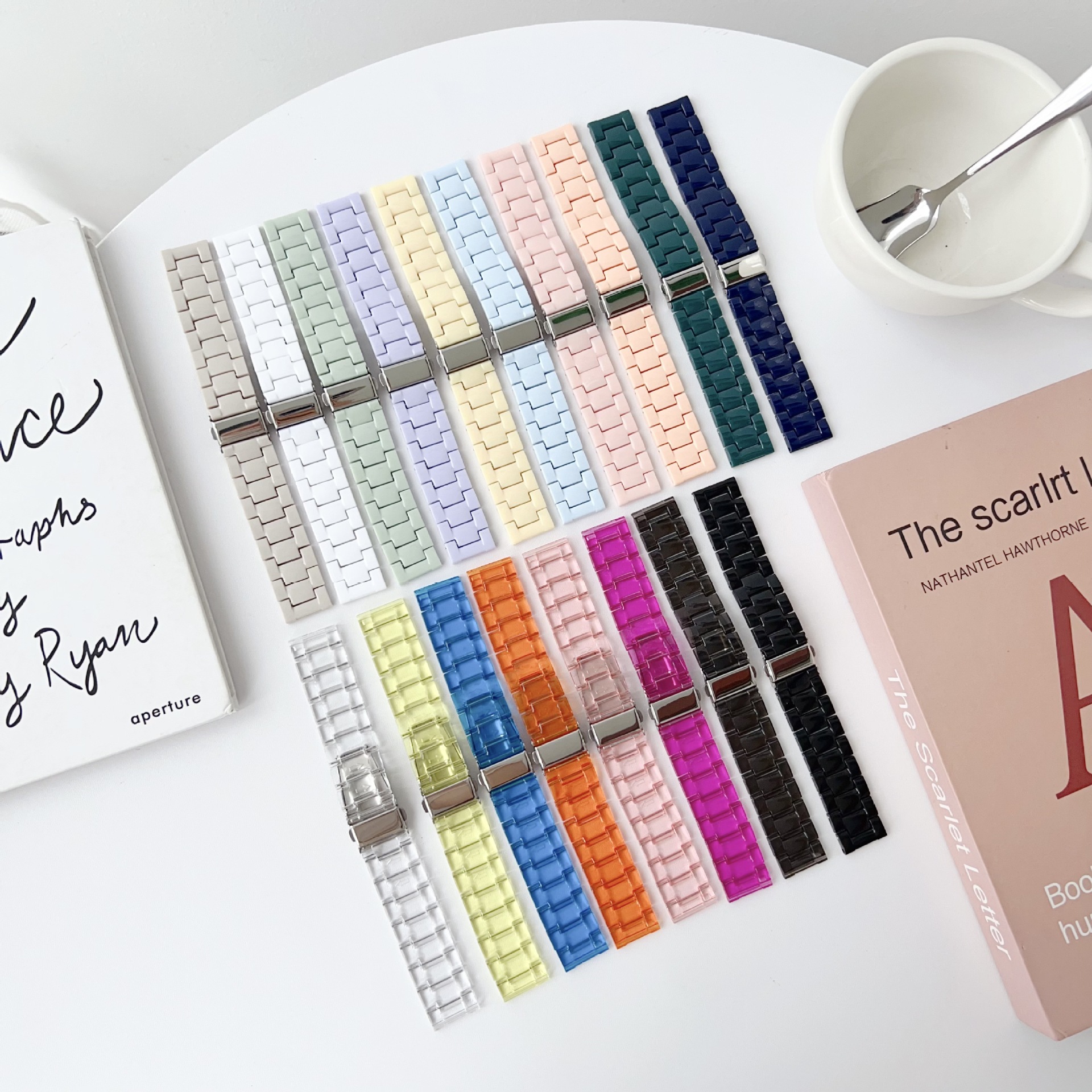 Suitable for Apple/Samsung Watch Strap Candy Color Watch Strap Huawei Three Glacier Watch Strap Garmin Watch Strap 20/22mm